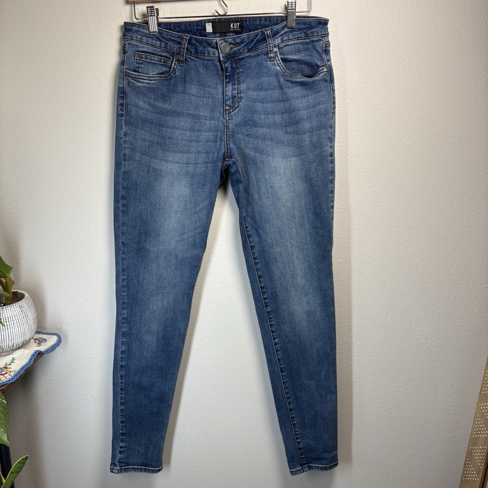 KUT from the Kloth Women 10 Blue Jeans Donna Skinny Stretch Cotton Blend Denim
